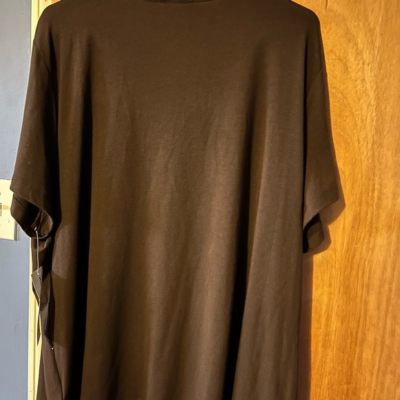 🤎”Sale”Nwt Gorgeous chocolate brown top with built in necklace! Size 3X - Picture 2 of 6